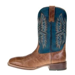 Ariat Men's Valor Ultra Dark Tan 11in. Rocky Blue Square Toe Boots -Denim Equipment Store 10034080 2