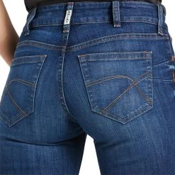 Ariat Women's R.E.A.L. Mid Rise Candace Straight Jean -Denim Equipment Store 10039608 2