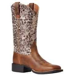 Ariat Women's Round Up Wide Square Toe Western Boot -Denim Equipment Store 10040363 3