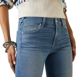 Ariat Women's Perfect Rise Katie Flare Louisiana Jean -Denim Equipment Store 10043174 detail01