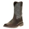 Justin Boots Men's Stampede H20 Amarillo 11in. Slate Embossed Top Soft Toe Work Boot -Denim Equipment Store 123090 default l
