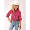 Girl's Roper Red Western Pearl Snap Shirt -Denim Equipment Store 154134 default l