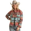 Rock & Roll Denim Women's Aztec Print Shirt Jacket -Denim Equipment Store 156191 default l