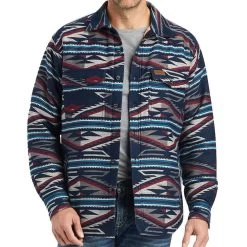 Ariat Men's Chimayo Retro Navy Aztec Shirt Jacket