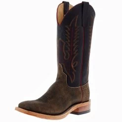 Anderson Bean Men's Ride Ready Tan Safari Cape Buffalo Black Buffamonte