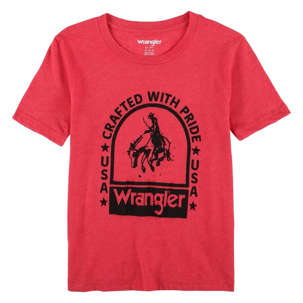Wrangler Boy's Crafted With Pride Red Graphic Tee 3 Wrangler Boy's Crafted With Pride Red Graphic Tee