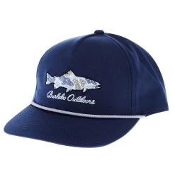 Burlebo Mens Navy Camo Fish Cap
