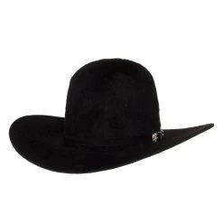 American Hats 20X Grizzly Black 4 1/4in. Brim Felt Cowboy Hat -Denim Equipment Store 20XGBLKS42 open