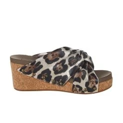 Corkys Footwear Women`s Corky's Cheerful Gold Cheetah Wedge -Denim Equipment Store 30 5394 GOLDCHEETAH 5