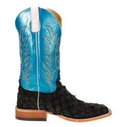 Anderson Bean Men's Matte Black Bass Boots 13in. Blue Luster Top Boot -Denim Equipment Store 323501 4