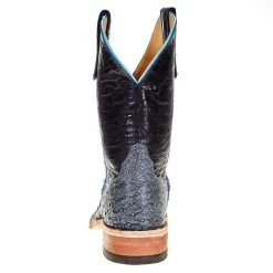 Anderson Bean Women's Denim Full Quill Ostrich 10 In. Black Embossed Top Cowgirl Boot -Denim Equipment Store 330762 3