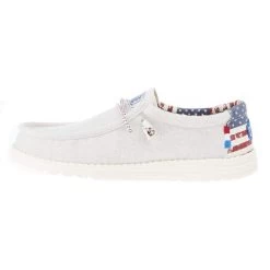 Heydude Men's Hey Dude Wally Patriotic Off White Casual 9 Heydude Men's Hey Dude Wally Patriotic Off White Casual -Denim Equipment Store 40001 1K1 03