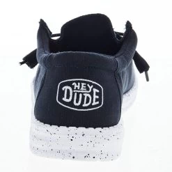 Heydude Men's Hey Dude Wally Slub Navy Canvas Casual Shoe -Denim Equipment Store 40009 410 04