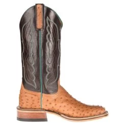 Anderson Bean NRS Ride Ready Women's Cognac Mad Dog Full Quill Ostrich Boots -Denim Equipment Store 4076M 4