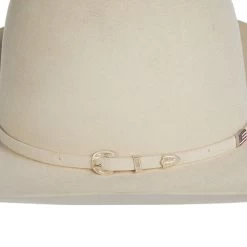American Hats 40X Bone Self Band 5in. Brim Open Crown Felt Cowboy Hat -Denim Equipment Store 40XBONES5 22