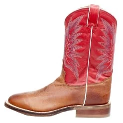 Tony Lama Men`s Brayden Cedar Brown 11in. TImeless Red Top Round Toe -Denim Equipment Store 7884 3