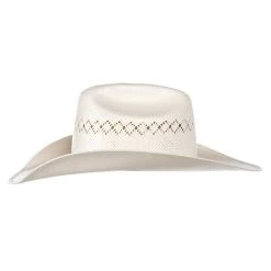 American Hats Ivory 8400 4 1/4in. Brim Rancher Crease Straw Cowboy Hat -Denim Equipment Store 8400RC2CCH0C42 2