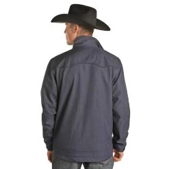 Panhandle Men's Powder River Navy Conceal Carry Rodeo Jacket -Denim Equipment Store 92 1058 03