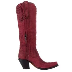 Corral Women`s Red Python 15in. Top Boot -Denim Equipment Store A4194 5