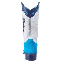 Corral Women`s Blue Suede Inlay Cowgirl Boot -Denim Equipment Store A4210 4