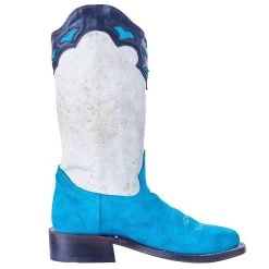 Corral Women`s Blue Suede Inlay Cowgirl Boot -Denim Equipment Store A4210 5