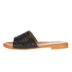 Agavesky Women's Agave Sky Black Full Quill Ostrich Sandal -Denim Equipment Store BLK SANDAL 2
