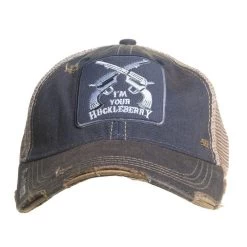 Mason Jar Label Llc Huckleberry Distressed Black Hat -Denim Equipment Store HKLBRY HAT 1