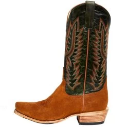 Horsepower Men's Top Hand Camel Suede Roughout 13in. Emerald Green Top Boot -Denim Equipment Store HP9500 3