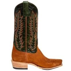 Horsepower Men's Top Hand Camel Suede Roughout 13in. Emerald Green Top Boot -Denim Equipment Store HP9500 5