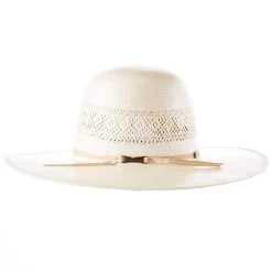 American Hats AHC JC4200 2 Cord Champagne Band 4 1/4in. Brim Open Crown Straw Cowboy Hat -Denim Equipment Store JC4200S2CCHAMP42 2