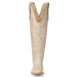 Justin Boots Women's Vintage Verlie Vanilla 17 In Top Round Toe Cowgirl Boot -Denim Equipment Store JST 008 VN4475