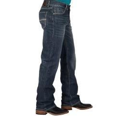 Rock N Roll Cowboy Mens N Double Barrel Relaxed Fit Straight Leg Jeans -Denim Equipment Store MOS8553 2