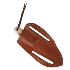 Nrs Ranch Knives Cowtown Knife Abilene W/ Plain Leather Pancake Sheath -Denim Equipment Store NRS AKPS 6