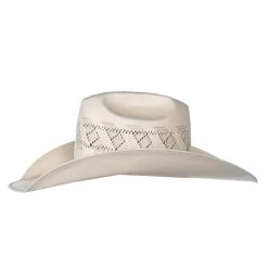 Rodeo King Ivory The Wind Shantung 4 1/2in. Brim Open Crown Straw Cowboy Hat -Denim Equipment Store RK318 3